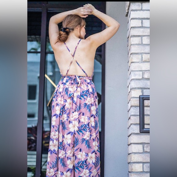 Floral Chiffon Maxi Dress - Picture 4 of 8